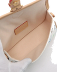 Pre-Loved Sologne (Murakami 20th Anniversary) Crossbody Bag Monogram Multicolore Coated Canvas Mini with Gold Hardware, White Multicolor