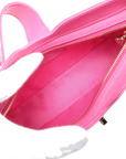 Pre-Loved Moon Side GG Mini Shoulder Bag Monogram Coated Canvas Mini with Gold Hardware, Pink
