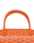 Pre-Loved Saint Louis Tote Chevron Coated Canvas PM with Silver Hardware, Orange