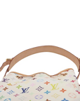 Pre-Loved Petit Noé Shoulder Bag Monogram Multicolore Coated Canvas Petit with Gold Hardware, White Multicolor
