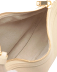Pre-Loved Heloise Cuir Triomphe Shoulder Bag Leather Medium with Gold Hardware, Cream