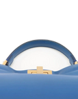 Pre-Loved Peekaboo Handbag Leather Mini with Gold Hardware, Blue