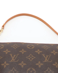 Pre-Loved Pochette Accessoires Cerises Pochette Monogram Coated Canvas with Gold Hardware, Brown