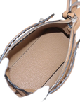 Pre-Loved Selleria Peekaboo Crossbody Bag Leather Mini with Silver Hardware, Tan