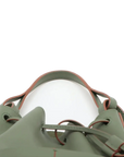 Pre-Loved Balloon Bucket Bag Leather Mini with Gold Hardware, Sage Green