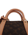 Pre-Loved Keepall Bandoulière Travel Bag Monogram Coated Canvas 55 with Gold Hardware, Brown