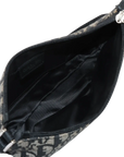Pre-Loved Trotter Shoulder Bag Trotter Coated Canvas with Silver Hardware, Black