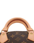 Pre-Loved Alma Handbag Monogram Coated Canvas PM with Gold Hardware, Brown