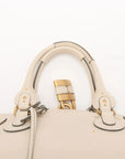 Pre-Loved Paddington Handbag Leather Medium with Aged Gold Hardware, Ivory