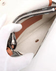 Pre-Loved Plumet Crossbody Bag Goyardine Chevron Coated Canvas with Silver Hardware, Black and Tan