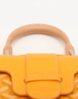 Pre-Loved Saïgon Handbag Goyardine Coated Canvas Mini with Silver Hardware, Yellow