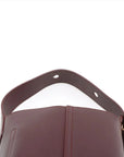 Pre-Loved Pebble Bucket Bag Bucket Bag Leather Mini with Gold Hardware, Burgundy