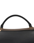Pre-Loved Trapeze Handbag Leather Medium with Gold Hardware, Brown/Black/Blue