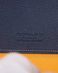 Pre-Loved Senat Pochette Goyardine Coated Canvas MM with Silver Hardware, Navy Blue
