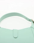 Pre-Loved Jackie Shoulder Bag Leather Small with Gold Hardware, Mint Green