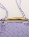 Pre-Loved Sardine Crossbody Bag Intrecciato Leather Mini with Gold Hardware, Lilac