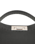 Pre-Loved Peekaboo Handbag Leather with Silver Hardware, Black