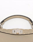 Pre-Loved Peekaboo Handbag Leather Mini with Silver Hardware, Gold
