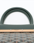 Pre-Loved Saïgon Souple Tote Goyardine Coated Canvas MM with Silver Hardware, Green