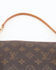Pre-Loved Pochette Accessoires Cerises Pochette Monogram Coated Canvas with Gold Hardware, Brown