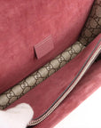 Pre-Loved Dionysus Blooms Shoulder Bag Monogram Coated Canvas Small with Aged Silver Hardware, Beige Ebony
