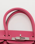 Pre-Loved Birkin Handbag Leather 30 with Palladium Hardware, Pink