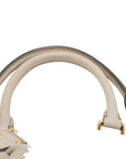 Pre-Loved Mahina XL Shoulder Bag Monogram Leather XL with Gold Hardware, Off-White