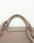 Pre-Loved Big Bag Tote Leather Small with Silver Hardware, Taupe