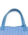Pre-Loved Saint Louis Tote Goyardine Coated Canvas PM with Silver Hardware, Blue