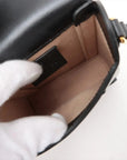 Pre-Loved 1955 Horsebit Crossbody Bag Leather Mini with Gold Hardware, Black