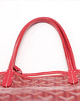 Pre-Loved Saint Louis Tote Goyardine Coated Canvas PM with Silver Hardware, Red