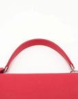 Pre-Loved Lockme II Handbag Leather with Silver Hardware, Red