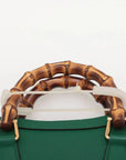 Pre-Loved Diana Bamboo Tote Leather Mini with Gold Hardware, Green
