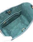 Pre-Loved Sangle Bucket Bag Leather Small with Gold Hardware, Green