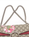 Pre-Loved Dionysus Blooms Shoulder Bag Monogram Coated Canvas Small with Aged Silver Hardware, Beige Ebony with Pink Floral