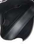 Pre-Loved Triomphe Shoulder Bag Leather with Silver Hardware, Black