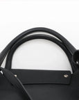 Pre-Loved Big Bag Tote Leather Small with Silver Hardware, Black