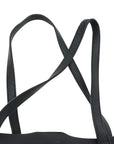 Pre-Loved Shopping Tote Leather with Gold Hardware, Black