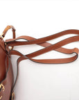 Pre-Loved Bamboo Backpack Leather Mini with Gold Hardware, Brown