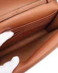 Pre-Loved Triomphe Wallet on Strap Crossbody Bag Triomphe Coated Canvas with Gold Hardware, Brown