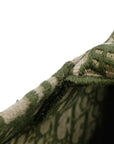 Pre-Loved Book Tote Tote Oblique Embroidered Canvas Large, Green and Beige