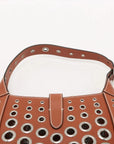 Pre-Loved Jackie Shoulder Bag Leather Small with Silver Hardware, Cognac Brown