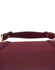 Pre-Loved Blondie Shoulder Bag Leather Mini with Gold Hardware, Burgundy