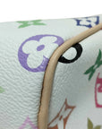 Pre-Loved Nano Speedy Handbag Monogram Multicolore Coated Canvas Nano with Gold Hardware, White Multicolor