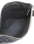 Pre-Loved Mick Crossbody Bag Damier Coated Canvas PM with Silver Hardware, Black / Graphite