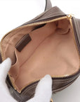 Pre-Loved Ophidia Belt Bag Monogram Coated Canvas Small with Gold Hardware, Beige Ebony