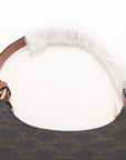 Pre-Loved Ava Shoulder Bag Triomphe Canvas Coated Mini with Gold Hardware, Brown