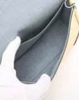 Pre-Loved Buci Crossbody Bag Leather with Silver Hardware, Vanilla Yellow