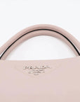 Pre-Loved Vitello Daino Two-Way Tote Handbag Leather with Silver Hardware, Light Pink