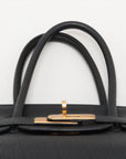 Pre-Loved Birkin Handbag Leather with Gold Hardware 30, Black